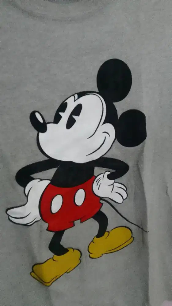T-shirt aseli Mickey warna pekan seken murah ori kaos asli kaos