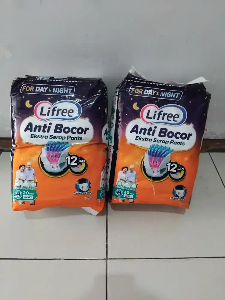 Popok clana Dewasa extra serap Lifree M-20pcs. Harga 2 buah Rp.230.000