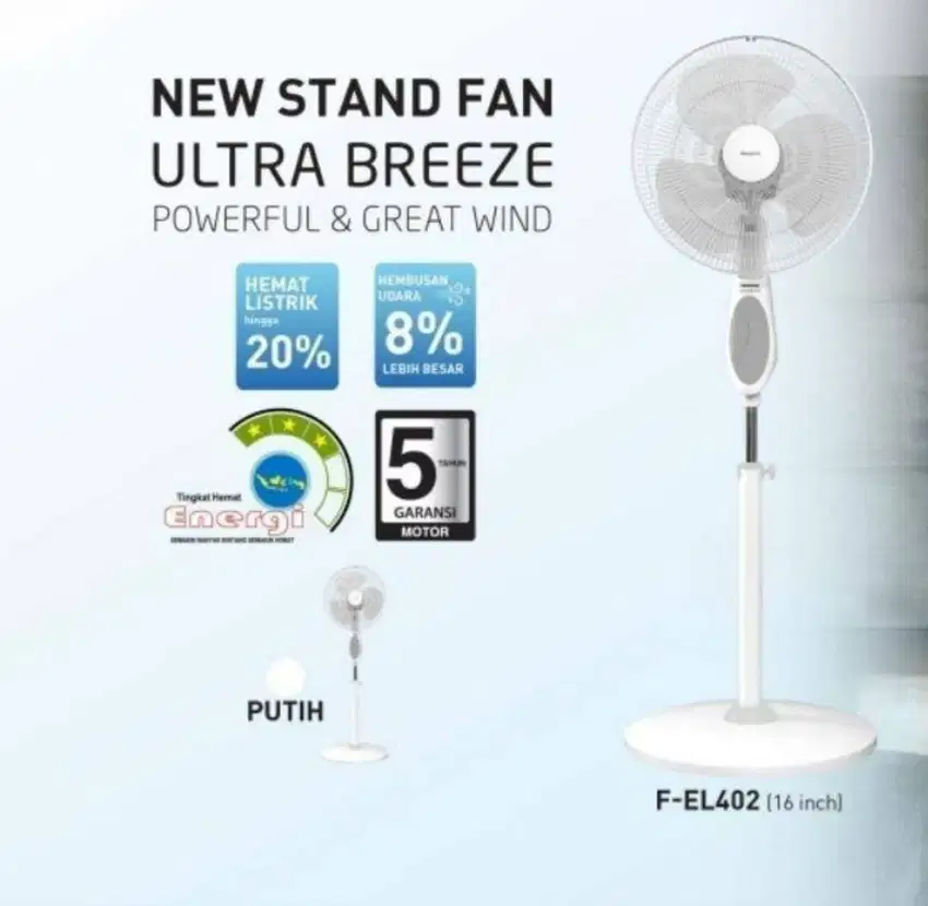 KIPAS ANGIN BERDIRI PANASONIC FEL402 | F-EL402 STAND FAN 16 INCH BARU
