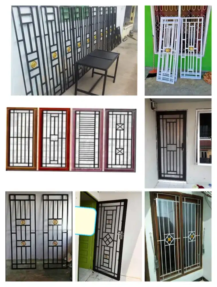 Tralis jendela pintu minimalis modern pintu pagar balkon tangga