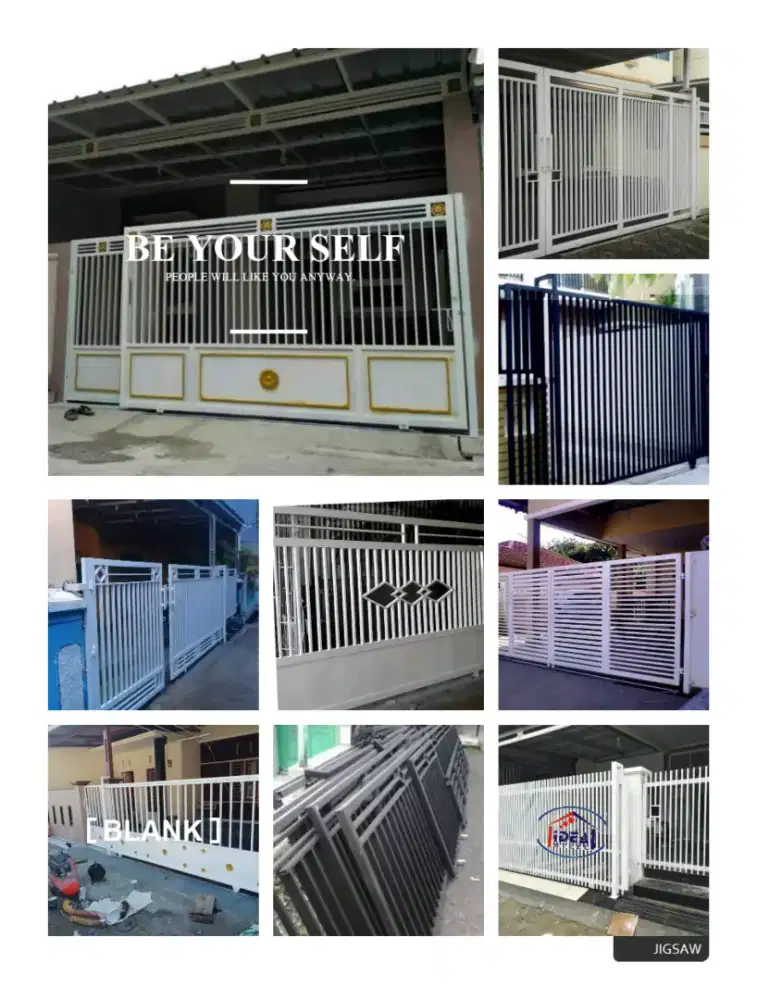 Bengkel las Pintu pagar gerbang tralis kanopi minimalis anti karat