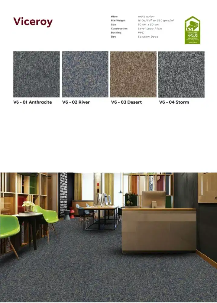 Karpet tile viceroy size 50x50