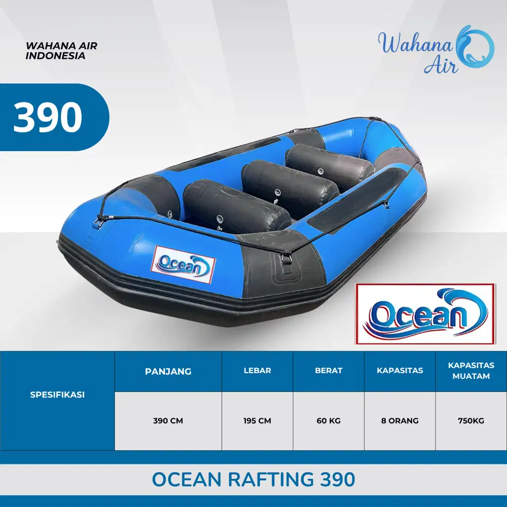 PERAHU RAFTING OCEAN 390 | 8 ORANG COCOK UNTUK ARUNG JERAM, RAFTING