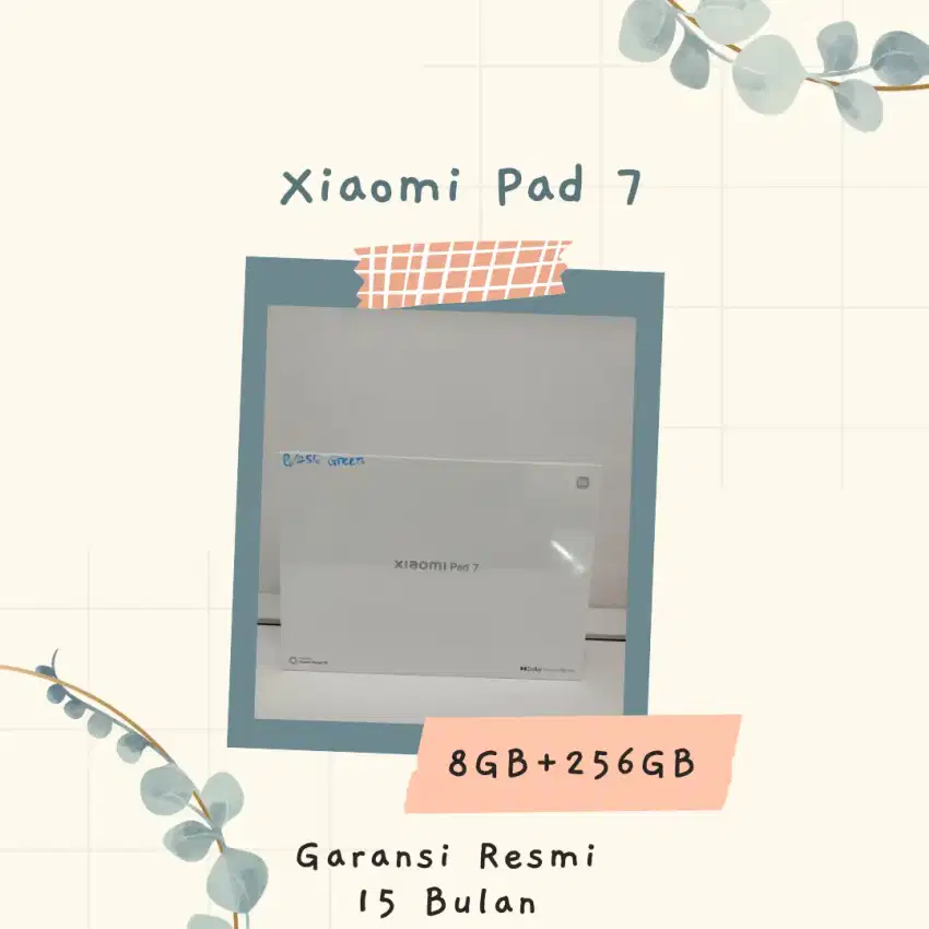 Xiaomi Pad 7 varian 8GB+256GB - Garansi Resmi 15 Bulan.