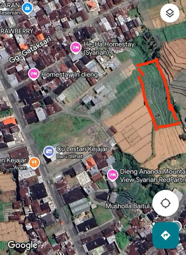 Dijual Tanah Lokasi Strategis Gataksari Kejajar Wonosobo Jawa Tengah