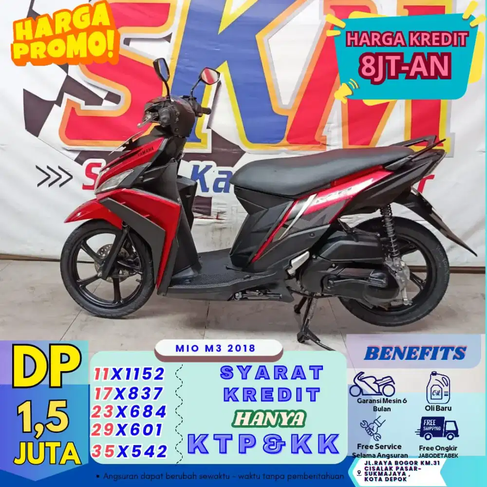 Cukup KTP dan KK Proses 1hari bawa pulang mio m3 2018