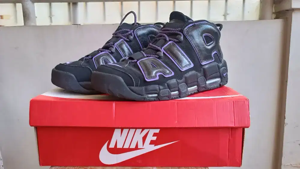 Nike Air More Uptempo 96 Black Action Grape Size 43 Istimewa 9/10 Ori
