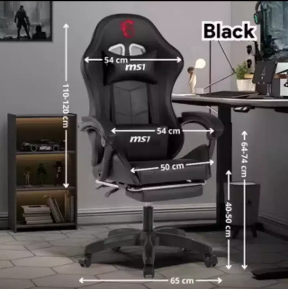 KURSI GAMING GAMERS CHAIR NEW