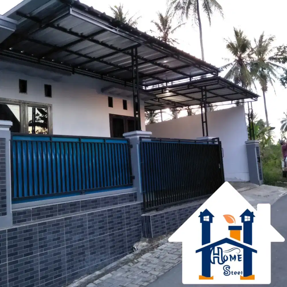 Pintu pagar tralis tangga kanopi minimalis