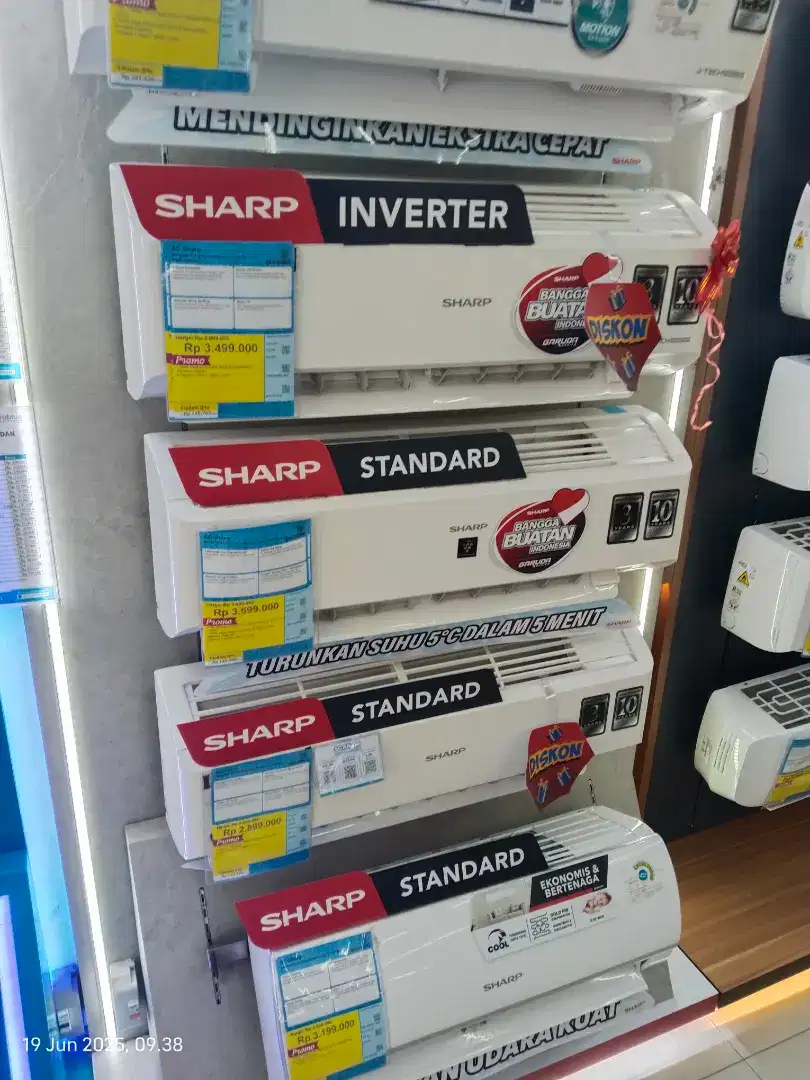 AC SHARP STANDARD , INVERTER. CICILAN BISA TANPA KARTU KREDIT,TANPA DP