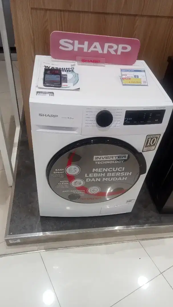 CICILAN PERBULAN SHARP FRONT LOADING 8KG