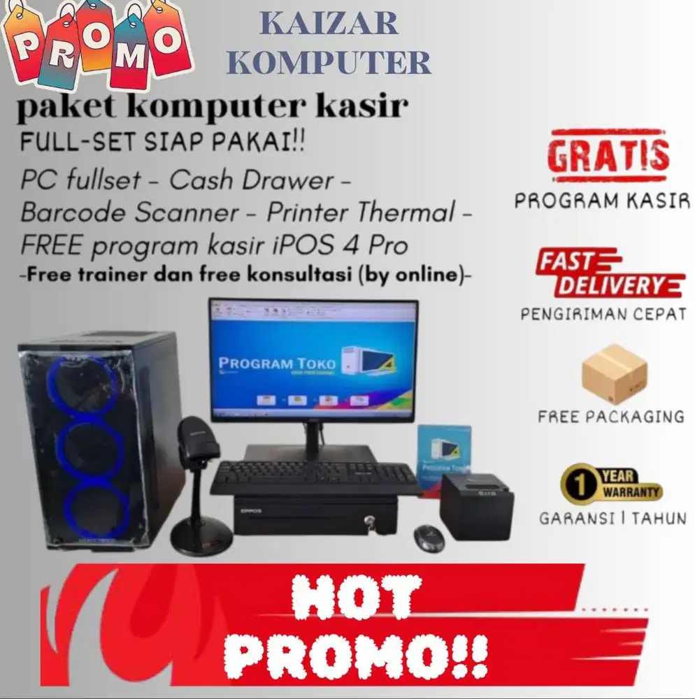 Komputer kasir Fullshet minimarket petshop tk susu tk matrial bengkel