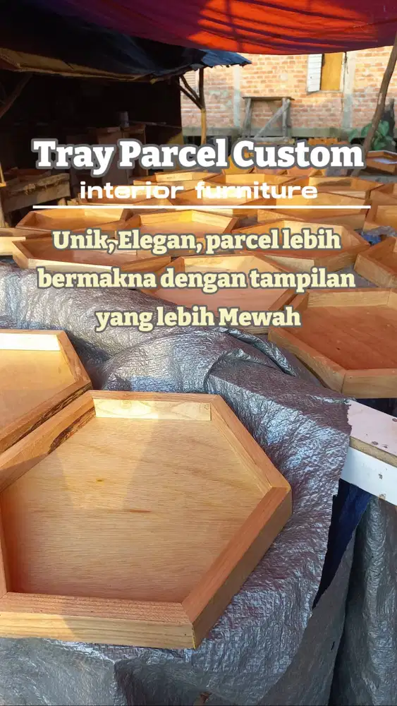 CUSTOM KOTAK HAMPERS/KOTAK PARCEL MOTIF HOXAGEN/KOTAK PARCEL KAYU