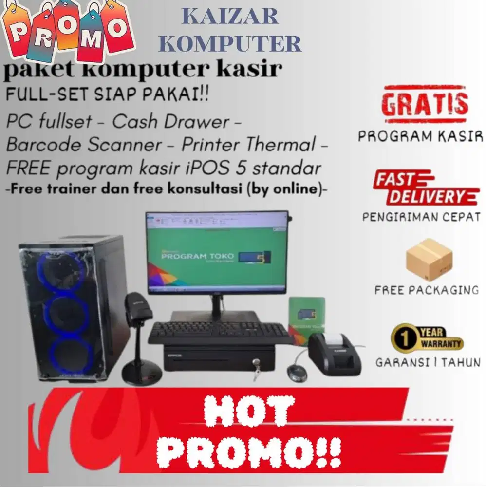 Komputer kasir Fullshet minimarket petshop toko susu matrial apotik
