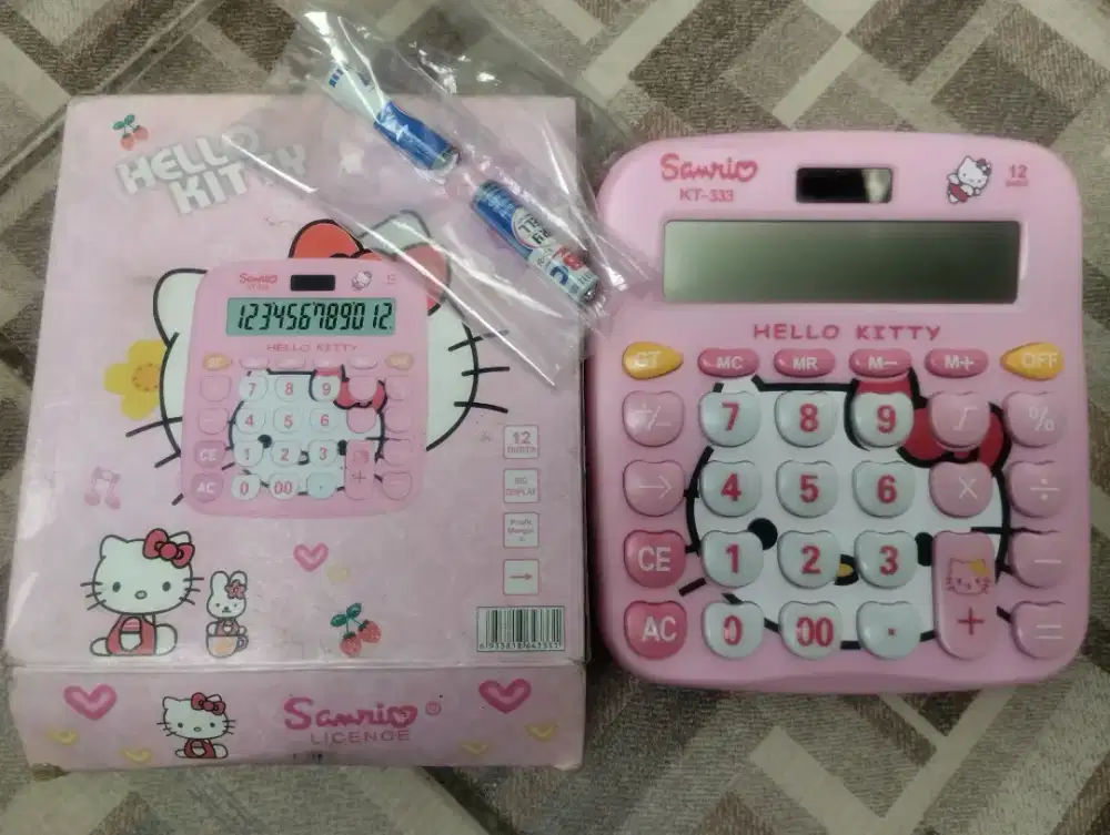 KALKULATOR HELLO KITTY PINK SANRIO KT-333 12 DIGITS