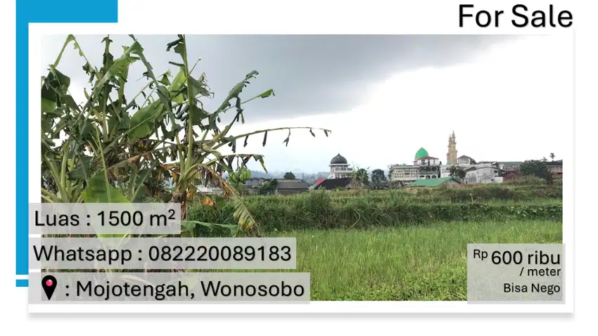 Dijual Tanah Strategis 1500 m² di Wonosobo – Siap untuk Investasi