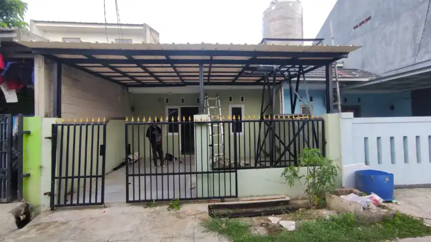 Kanopi baja ringan atap alderon dabel dan spandek pasir