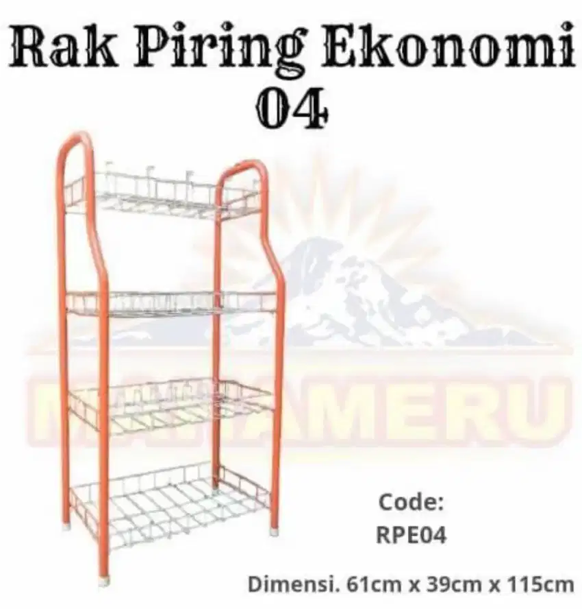 Rak Piring Ekonomi 4 Susun ( MAHAMERU )