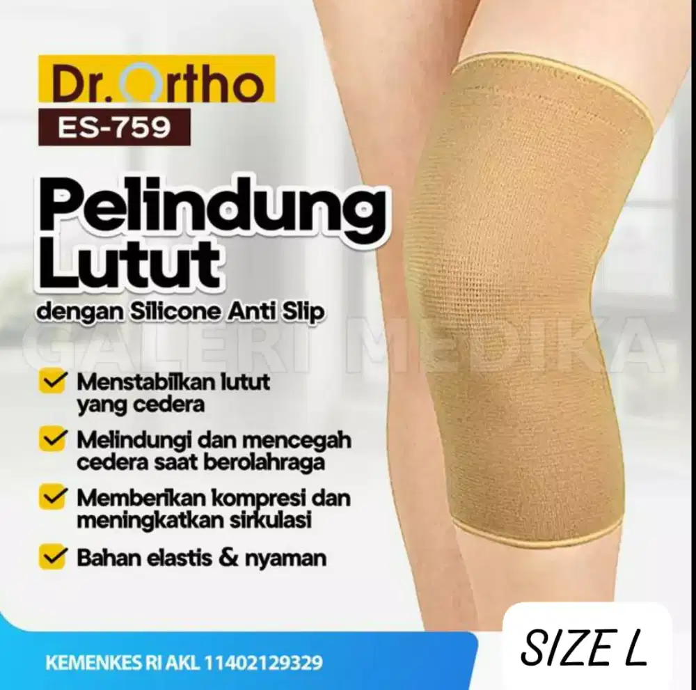 Dr Ortho ES-759 Elastic Knee Support With Silicone size L Anti-slip