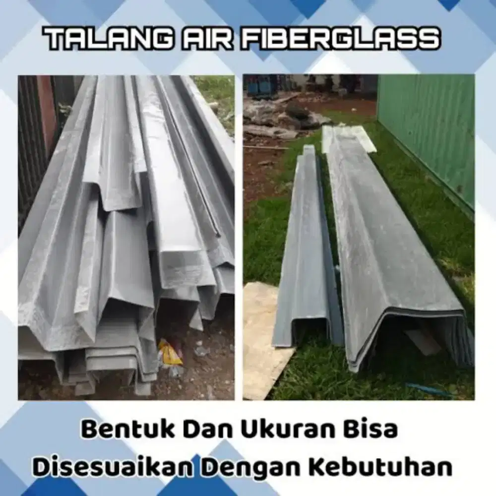 Pabrik Talang Air Fiberglass - Gutter Fiber - Costom Talang Air FRP
