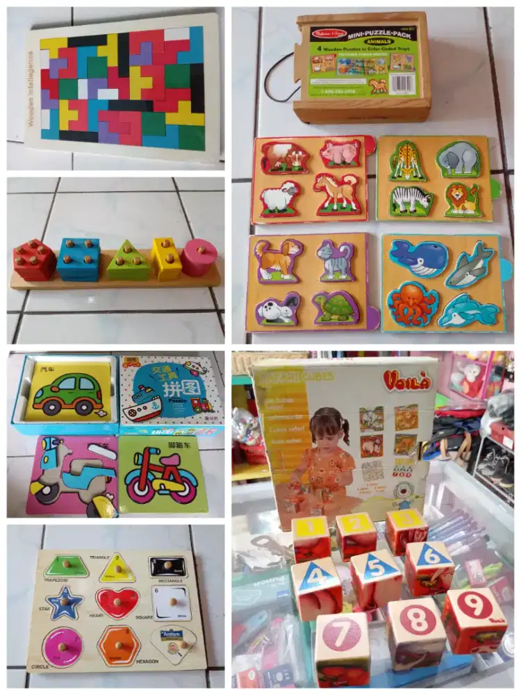 Aneka mainan kayu edukasi