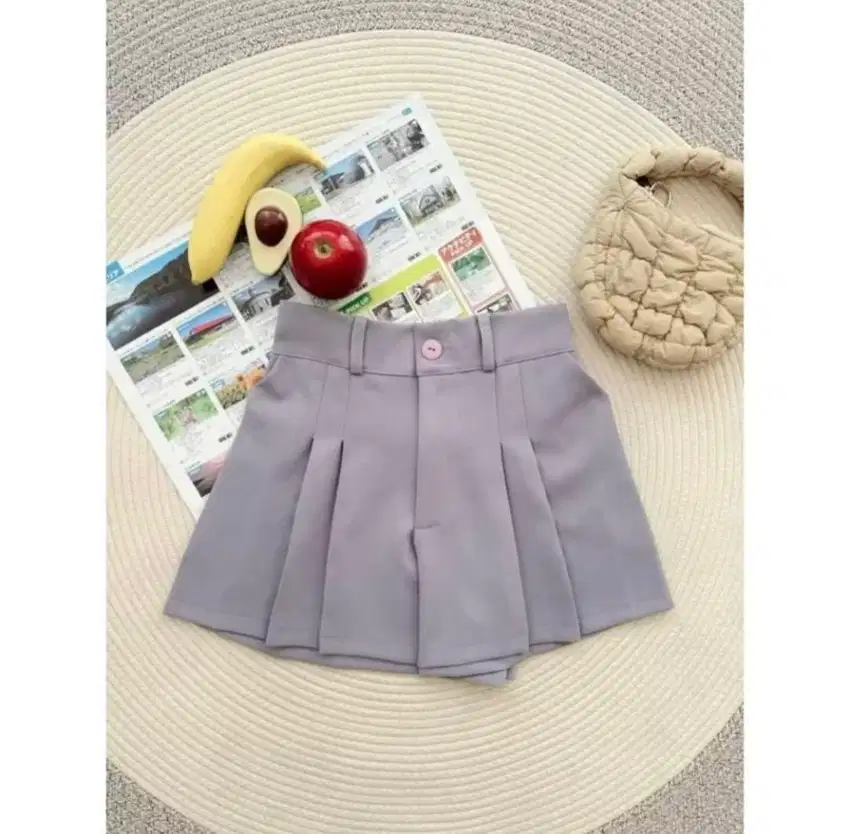 Celana Pendek Wanita Motif Polos Warna Lilac (New)