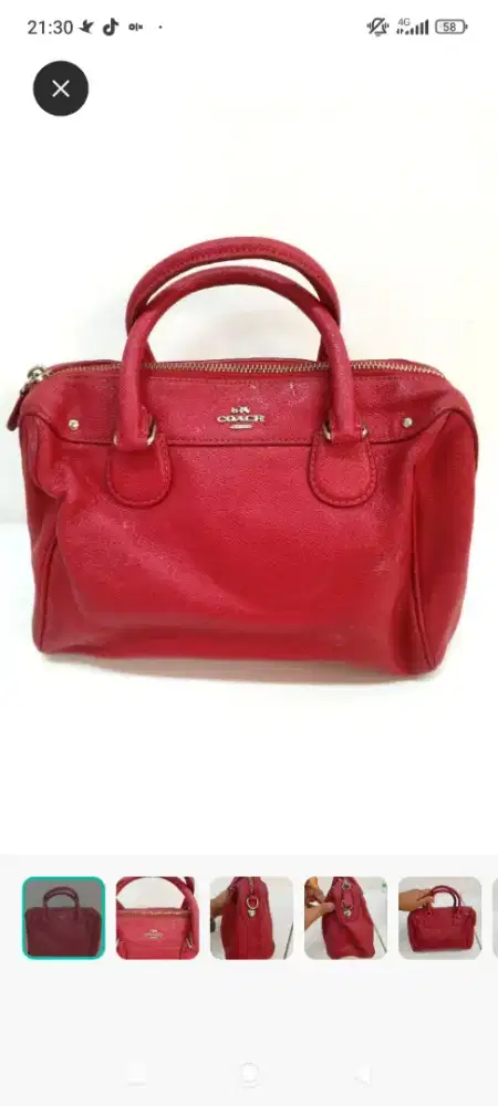 Coach Red Colour Speedy