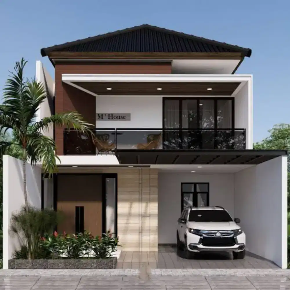 Rumah 2 lantai harga selantai di depok , lokasi di pinggir jalan raya