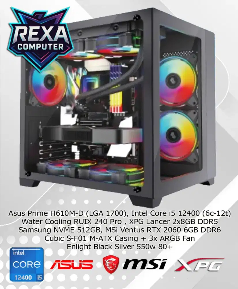 PC Core i5 Gen12 Gaming, Desain Grafis, Editing, Dll