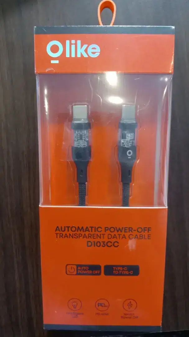 OLIKE D103CC Automatic Power Off Transparan - Type C to C