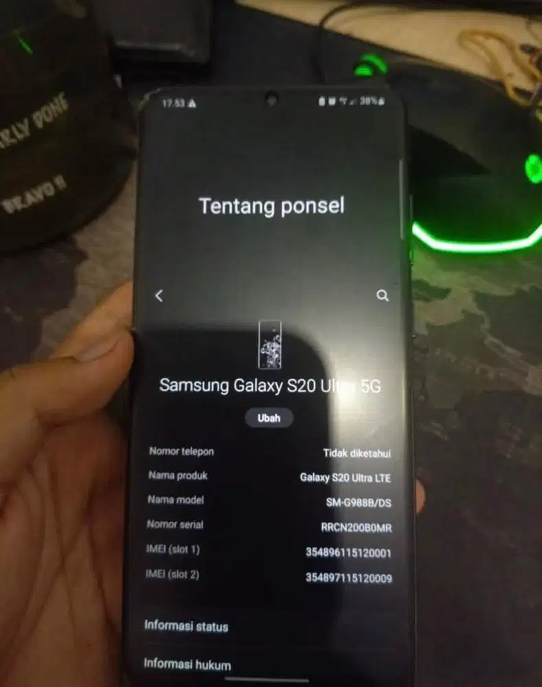 LCD/FRAME SAMSUNG S20 ULTRA 5G NORMAL