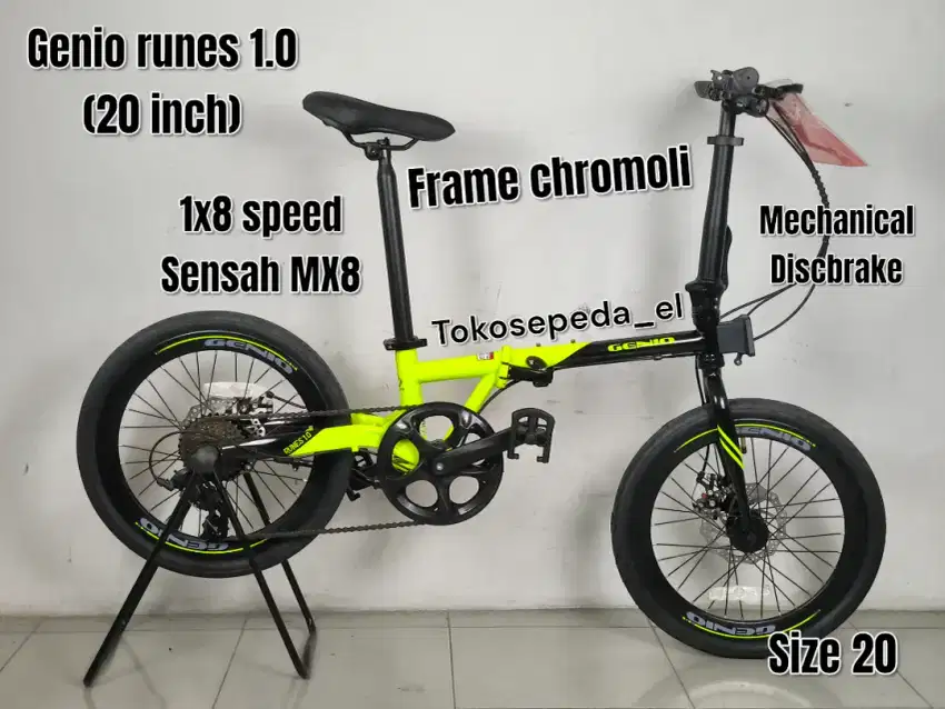Sepeda lipat genio runes 1.0 size 20 inch