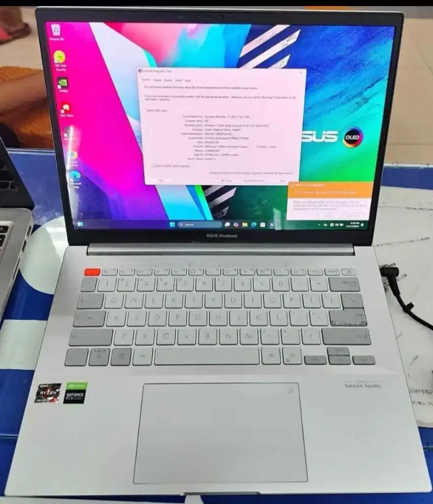Asus Gaming Vivobook Pro 14X OLED M7400 Ryzen 5 Ram 16GB RTX3050Ti 4gb