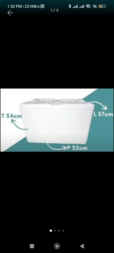 Box Styrofoam bekas / stereofoam bekas ukuran 52x37x34