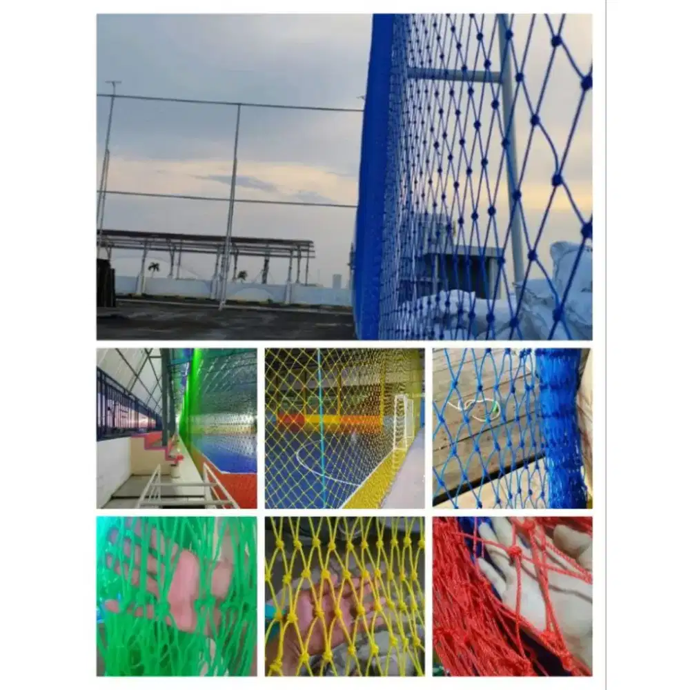 jaring tambang 4mm, jaring pengaman lapangan olahraga,jaring safety