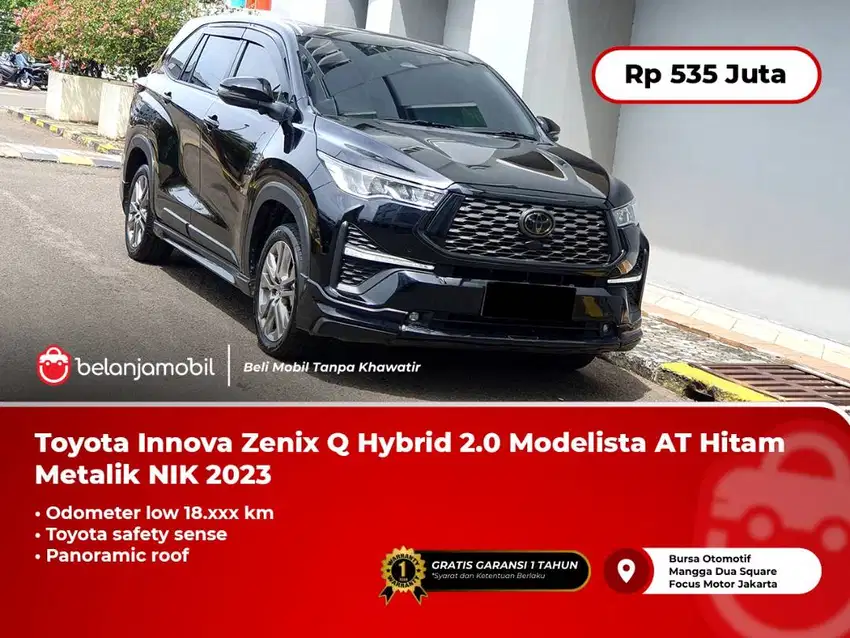 [ LOW KM ] Toyota Innova Zenix Q HV 2.0 Modelista TSS Hitam 2023/2024