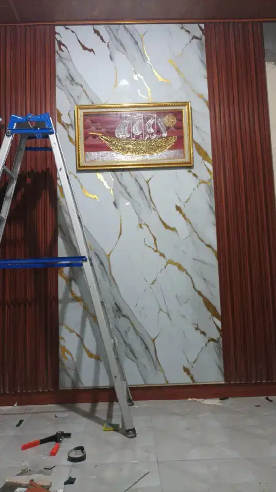 Wallpaper dinding custom 3 dimensi