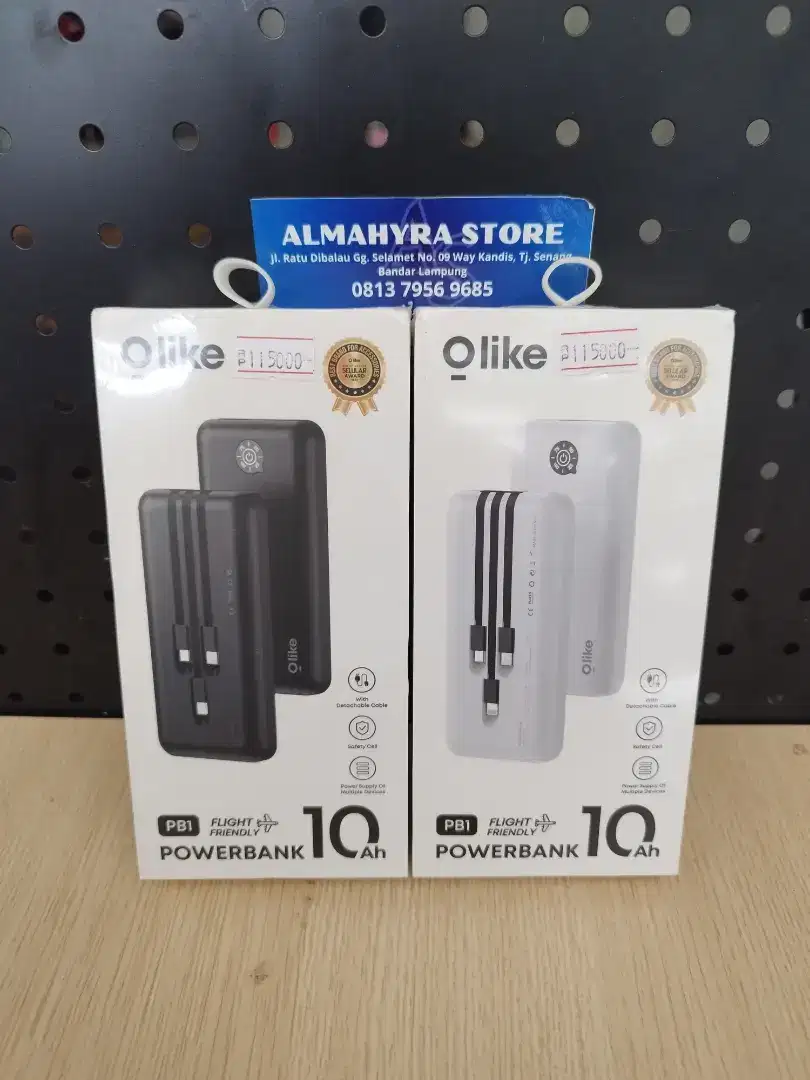 Power Bank Olike 10000 mAh LED Battery Indicator 3in1 Cable