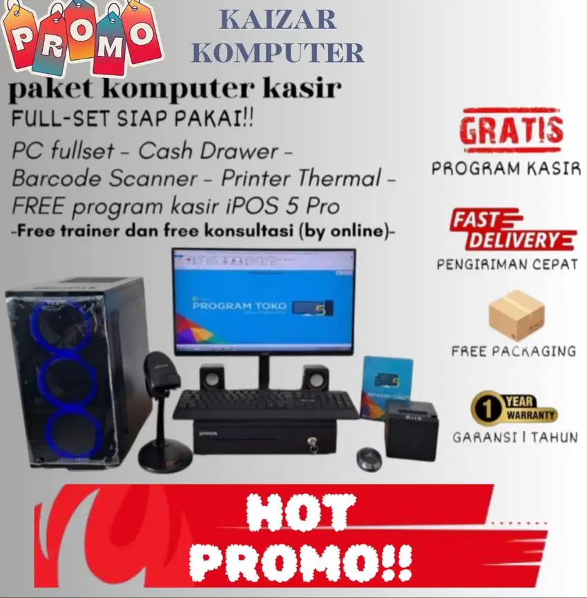 Komputer Kasir fullshet minimarket retail bisa pantau usaha via hp