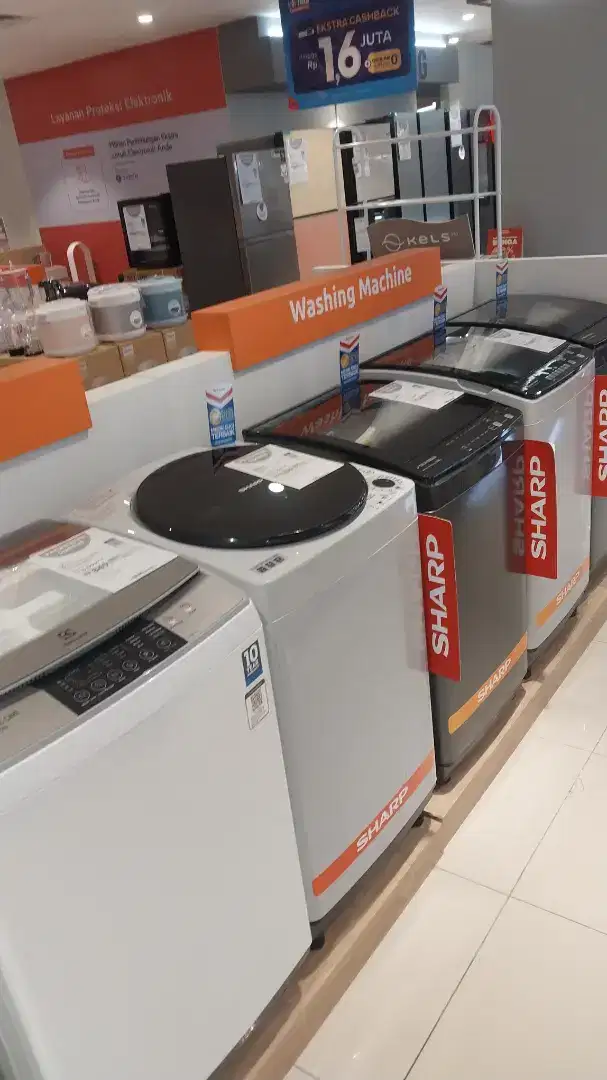 MESIN CUCI SHARP TOP LOAD / DISKON CICILAN SYARAT KTP