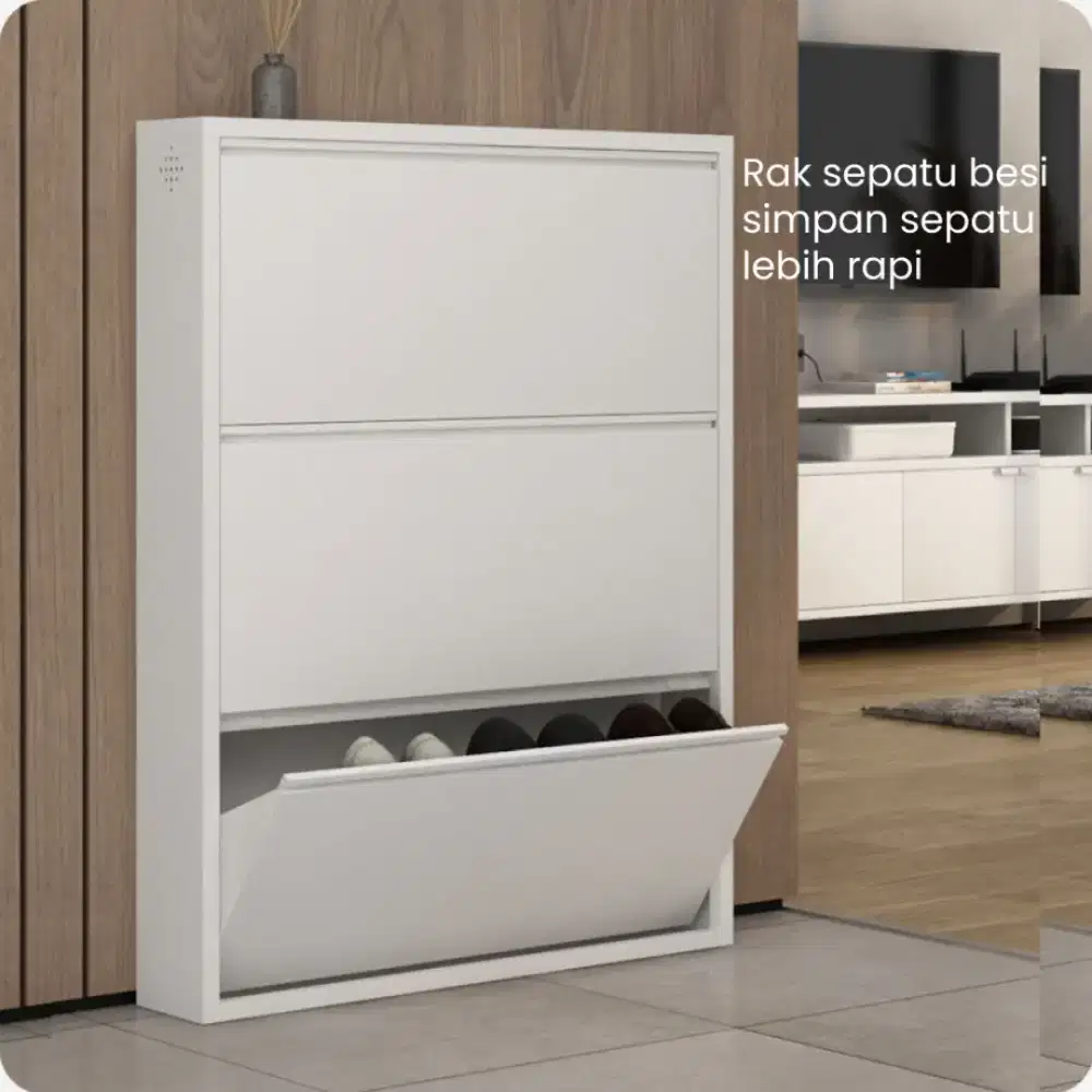 Rak sepatu bahan besi