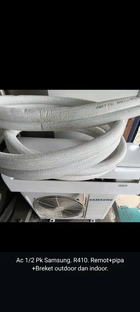 AC samsung 1/2 pk R 410 lengkap pipa+breket