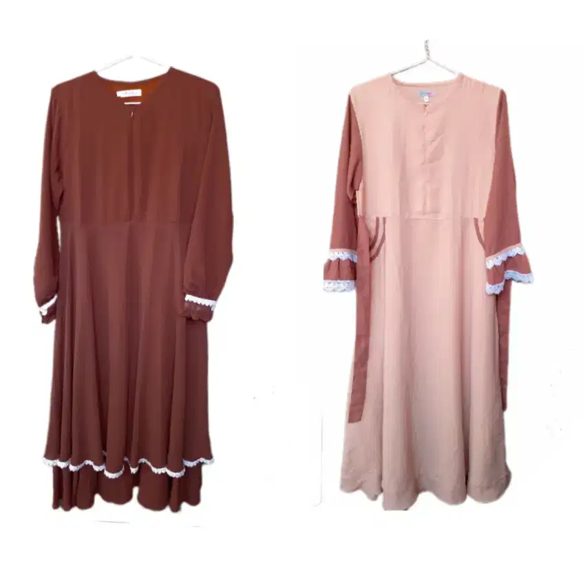 Gamis hijab branded berkualitas bhn adem TebalLebar SEPERTI BARU semua