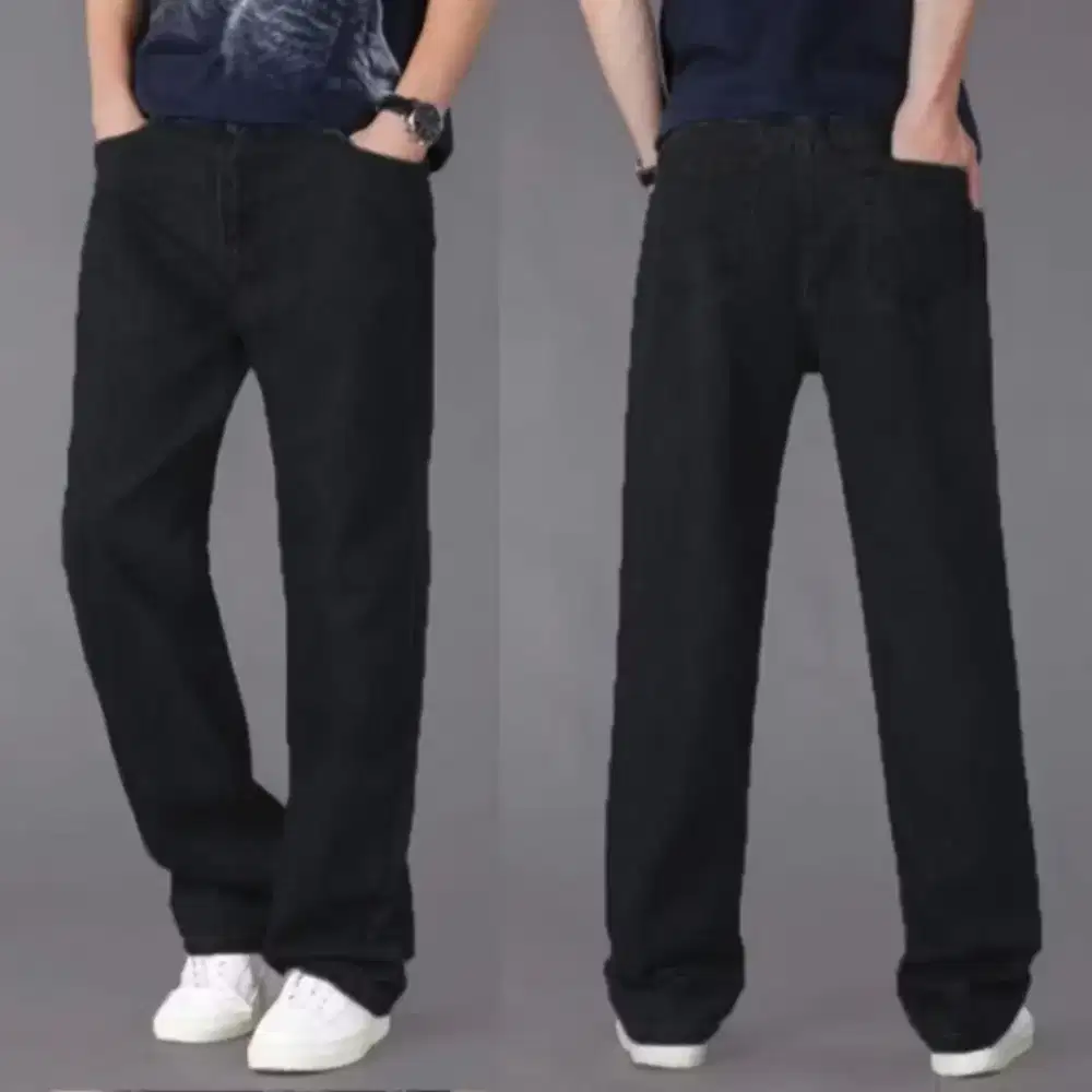 Jual bahan celana jeans warna nitam pekat