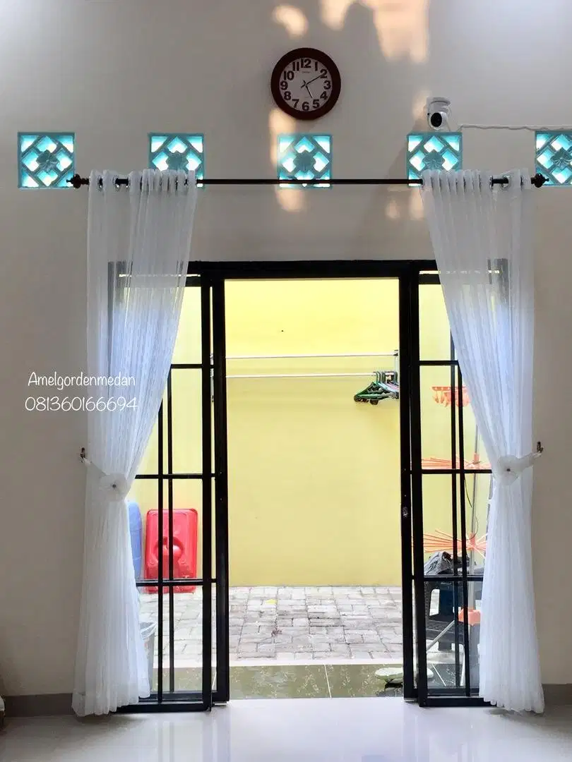 Gorden/ vitrase gorden 12gelombang tinggi 2,5 mtr