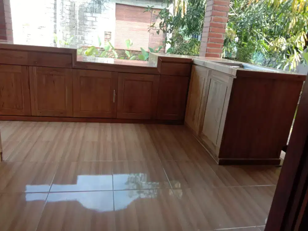 kitchen set bahan kayu jati perhutani