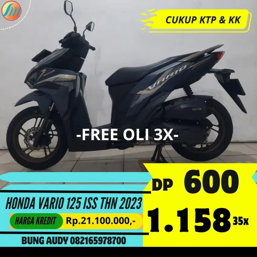 HONDA VARIO 125 ISS TAHUN 2023 BERGARANSI, FREE SERVIS, GRATIS OLI