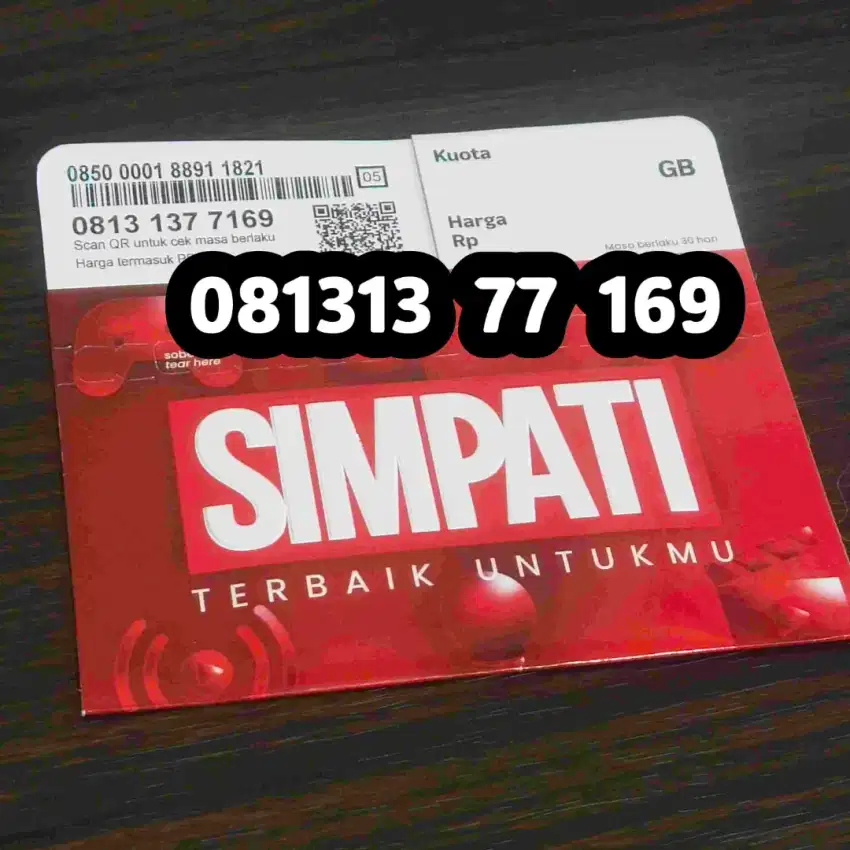 Kartu Perdana 11 DIGIT Nomor Cantik Simpati 169