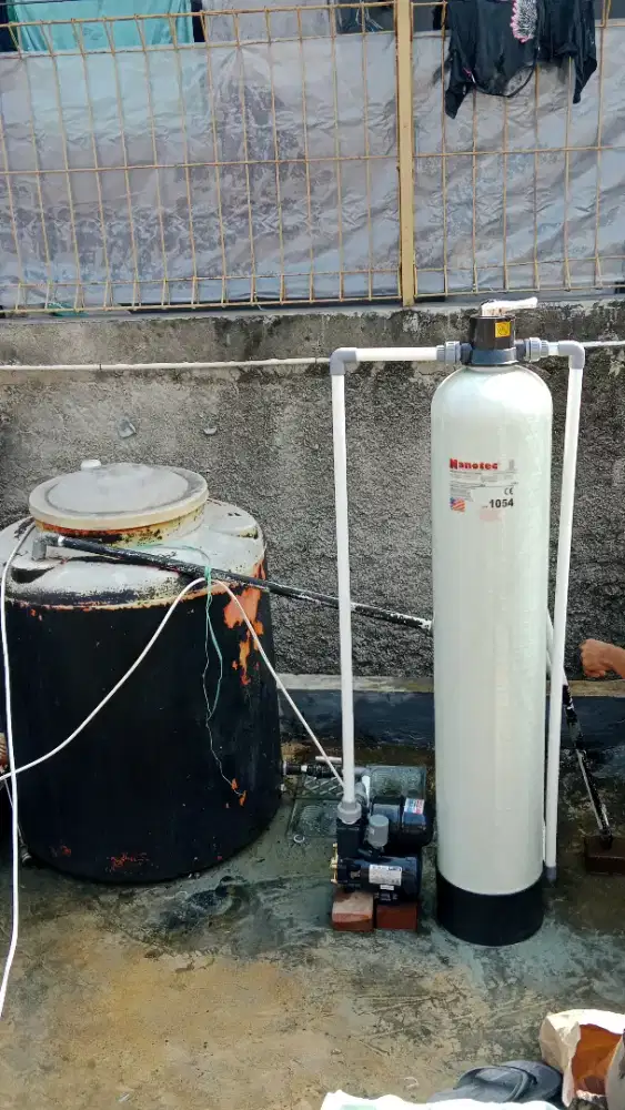 Filter air murah 10  (1054) inch kumplit media dan pemasangan