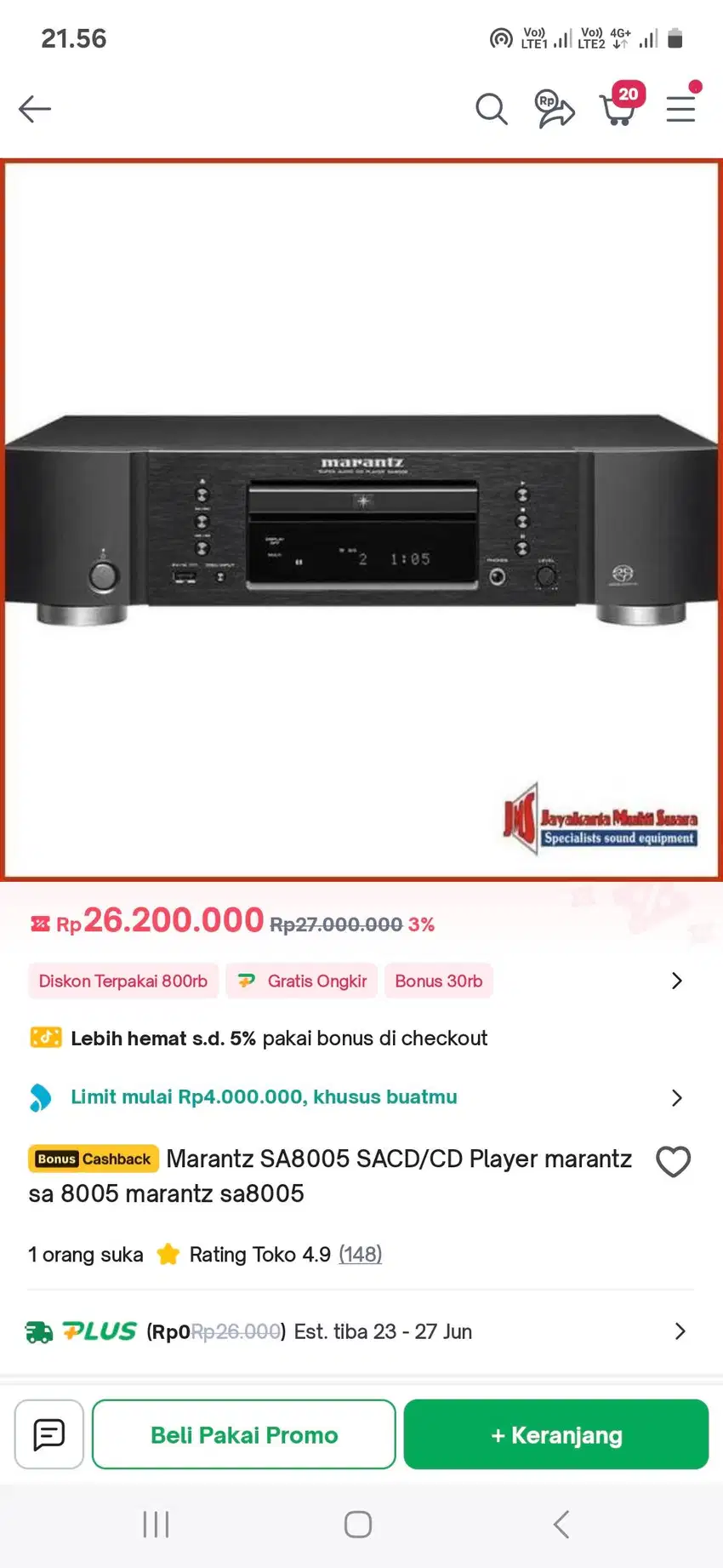 Audio CD marantz SA8005 JAPAN